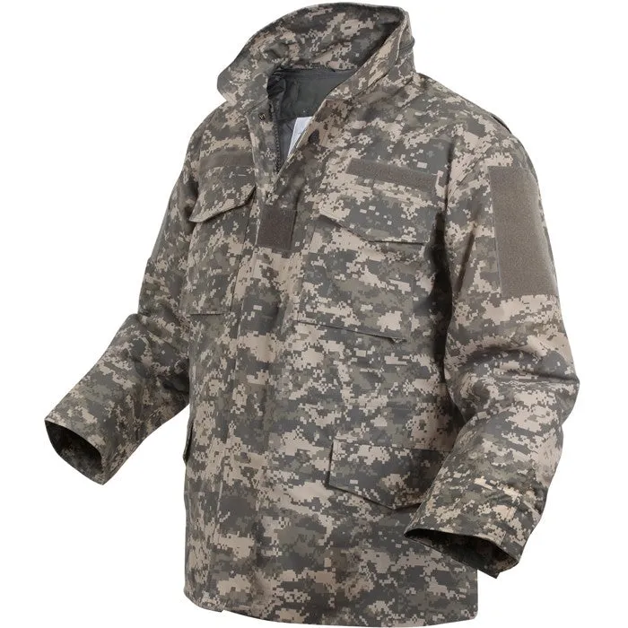 ACU Digital Camo - Tactical M-65 Field Jacket Army Coat M1965 - Poly/Cotton with Liner