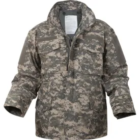 ACU Digital Camo - Tactical M-65 Field Jacket Army Coat M1965 - Poly/Cotton with Liner