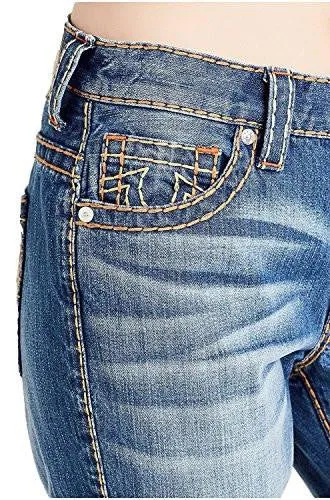 Audrey Mid Rise Slim Boyfriend Super T Jeans In Blues Fest 31, Blues Fest