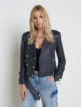 Billie Belted Leather Jacket