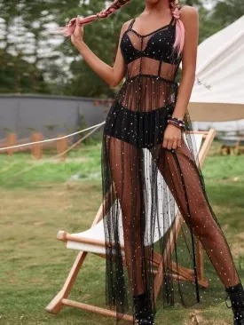 Boho Mesh Sleeveless Dress