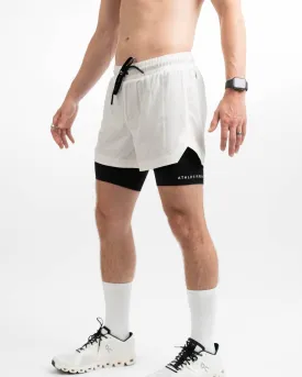 [CORE] Training Shorts 4" - White/Black