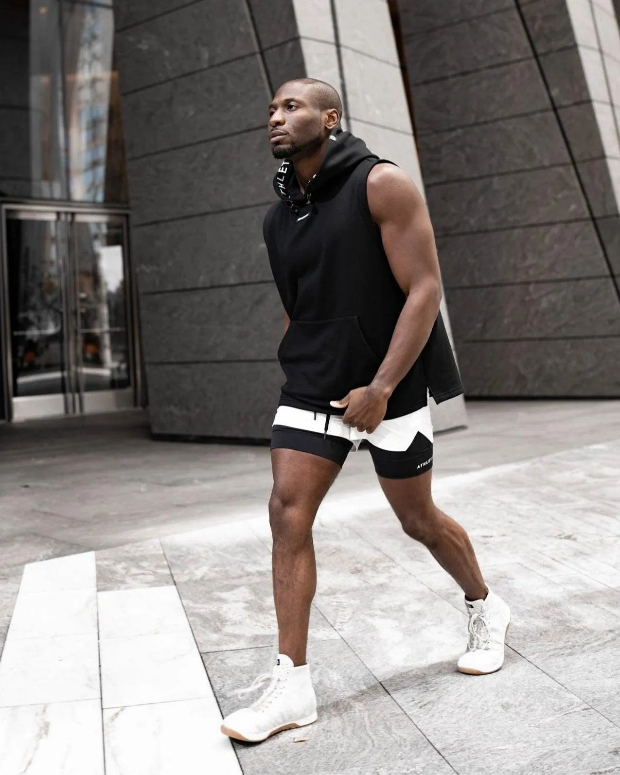[CORE] Training Shorts 4" - White/Black