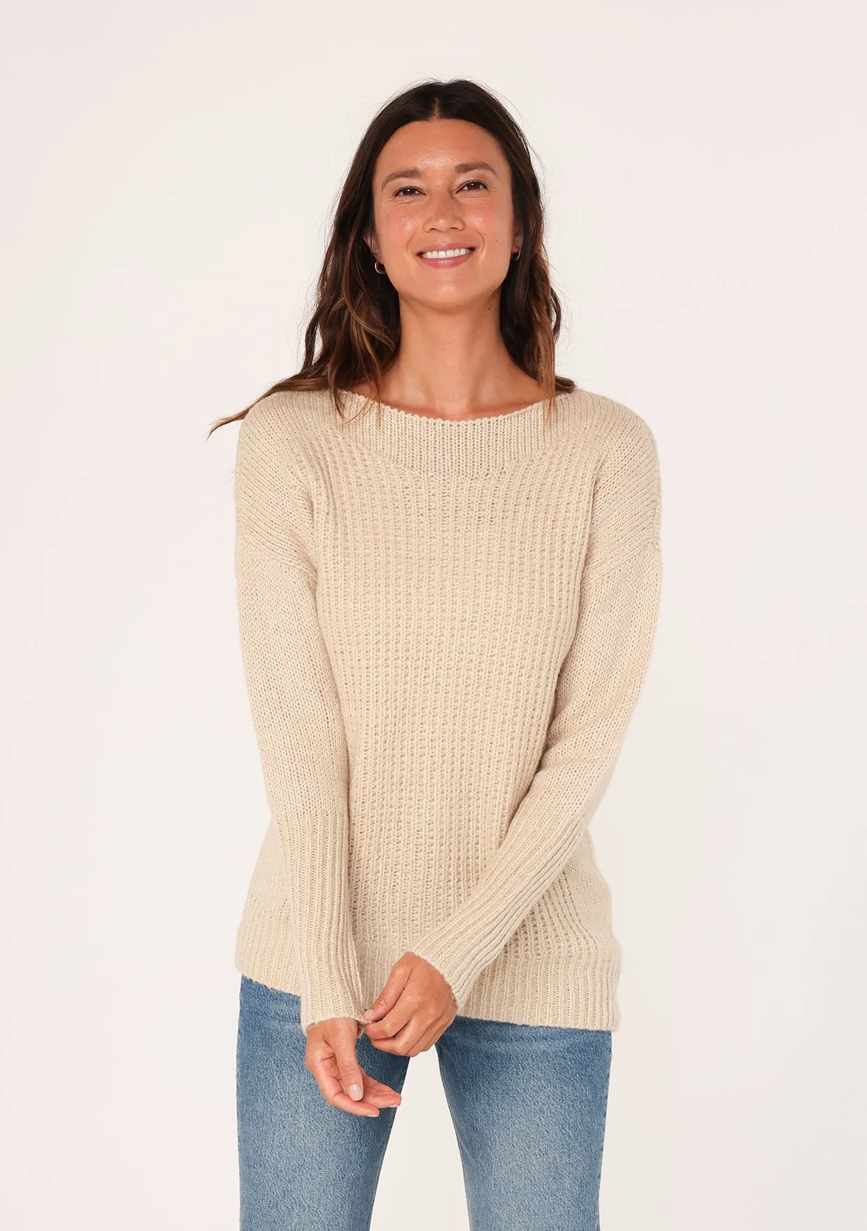 Cozy Round Neckline Ribbed Pullover Sweater