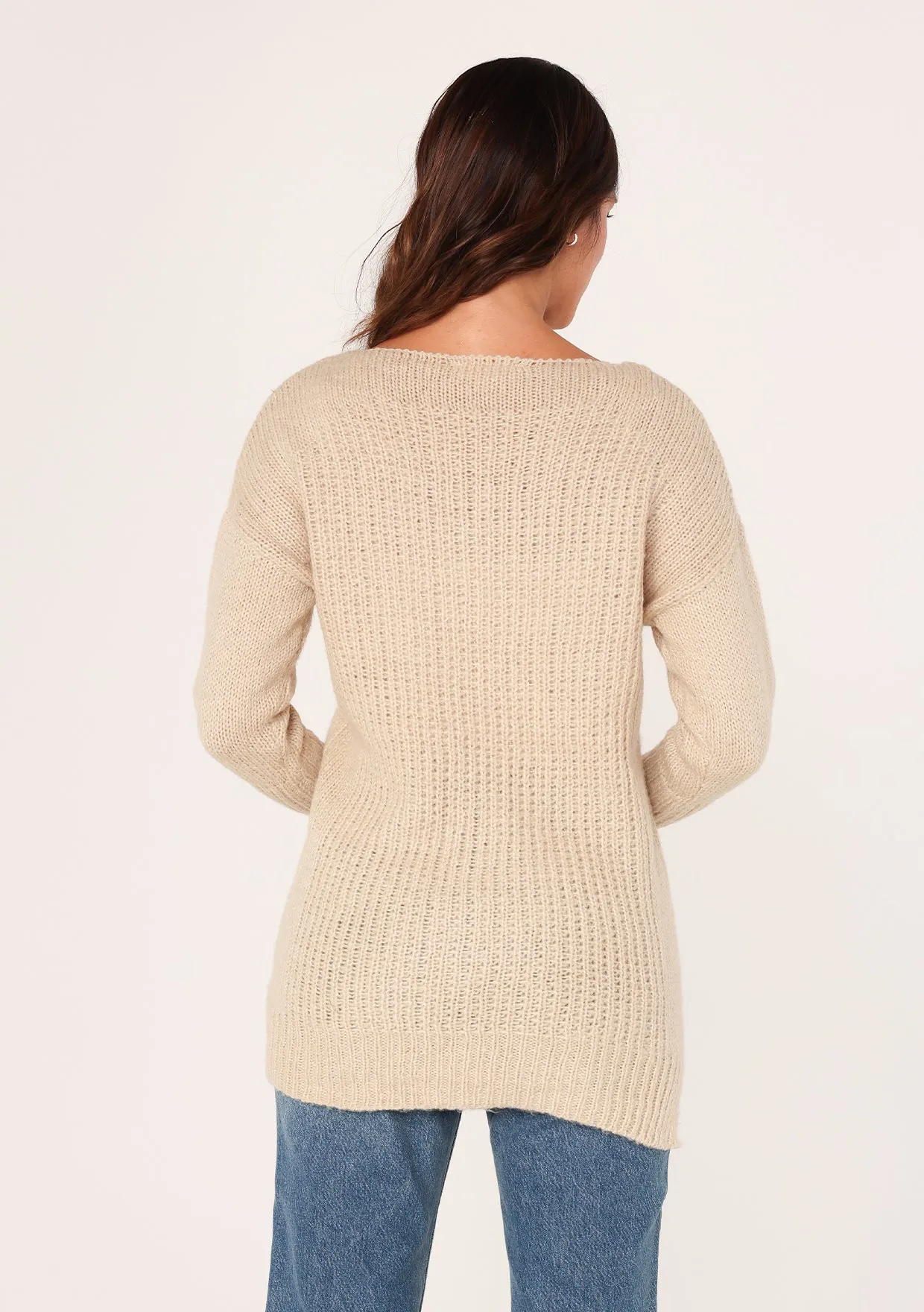Cozy Round Neckline Ribbed Pullover Sweater