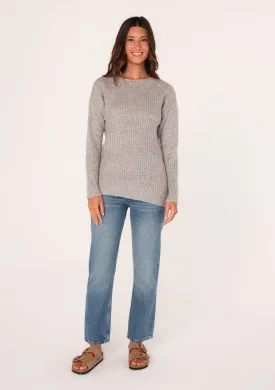 Cozy Round Neckline Ribbed Pullover Sweater