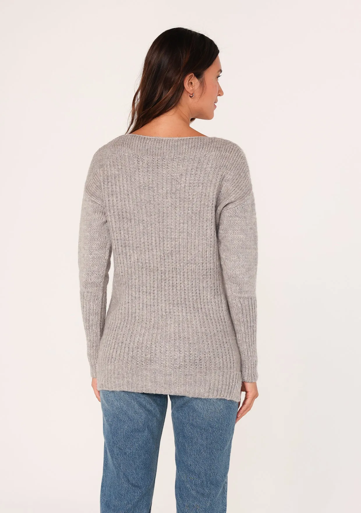 Cozy Round Neckline Ribbed Pullover Sweater