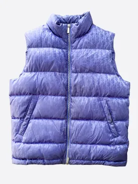 Dior Oblique Purple Puffer Vest