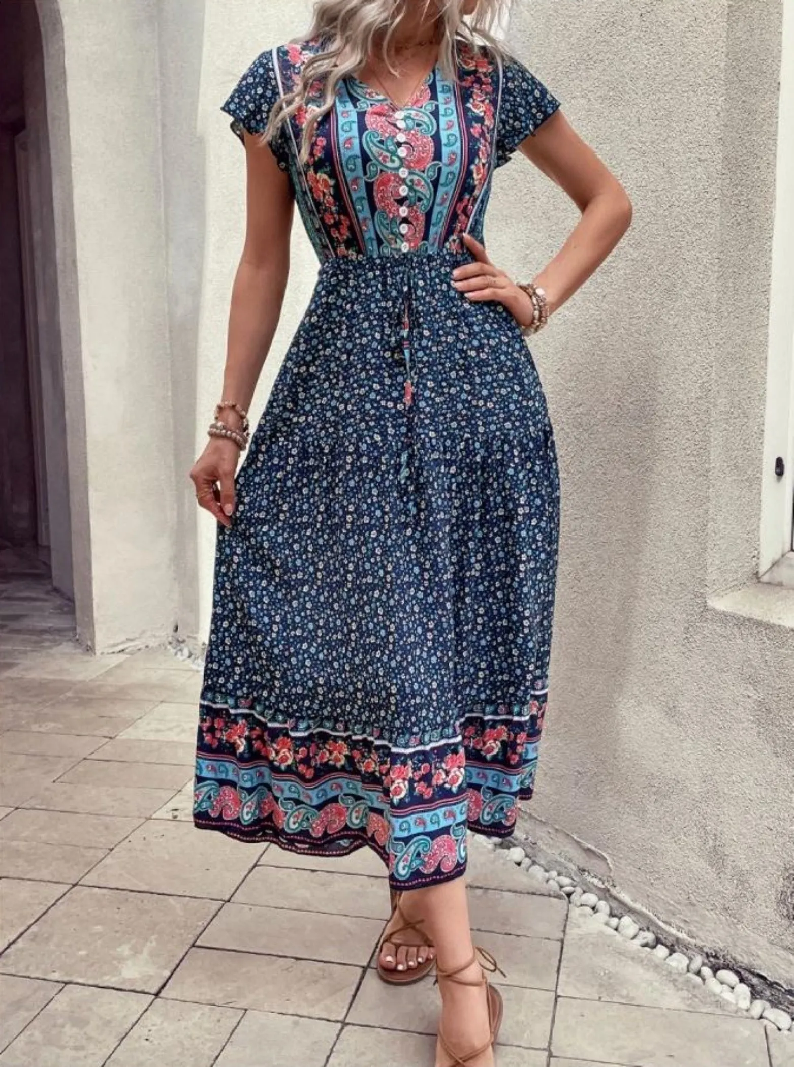 Ditsy Floral Boho Maxi