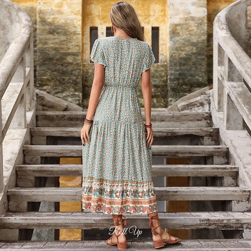 Ditsy Floral Boho Maxi