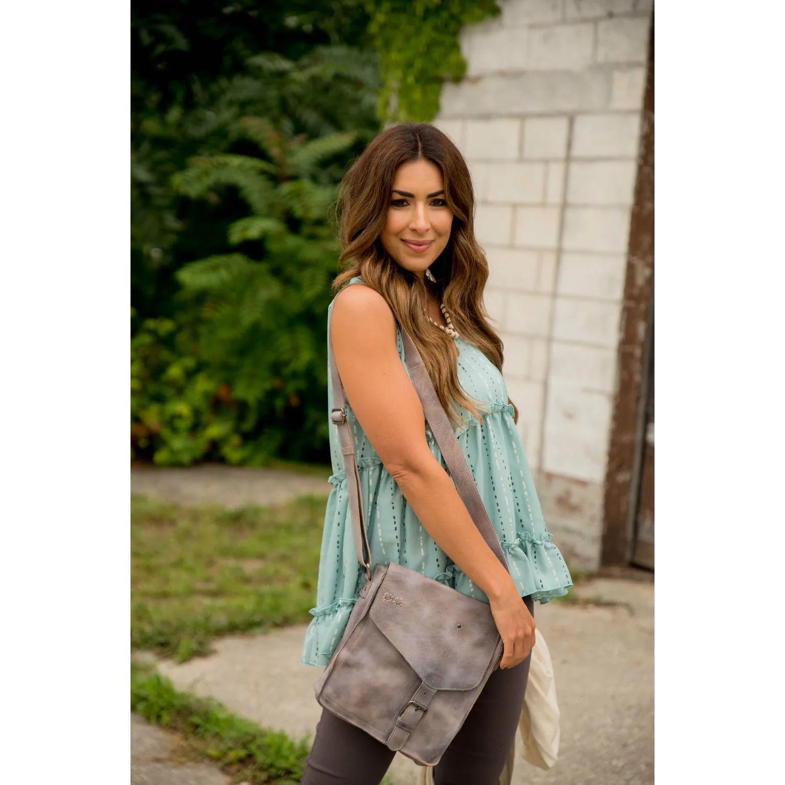 Dotted Striped Tiered Tank