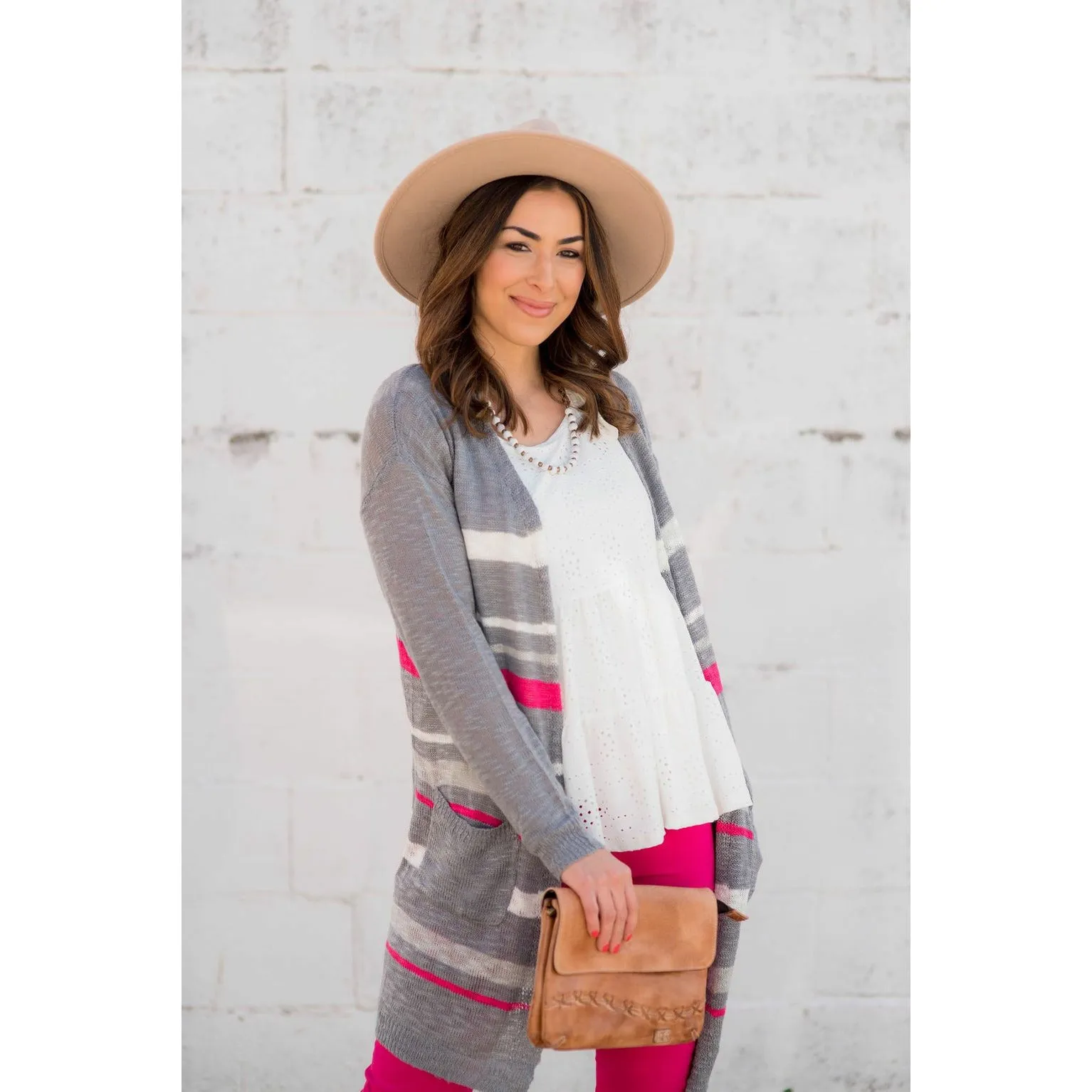 Eyelet Peplum Tie Tank