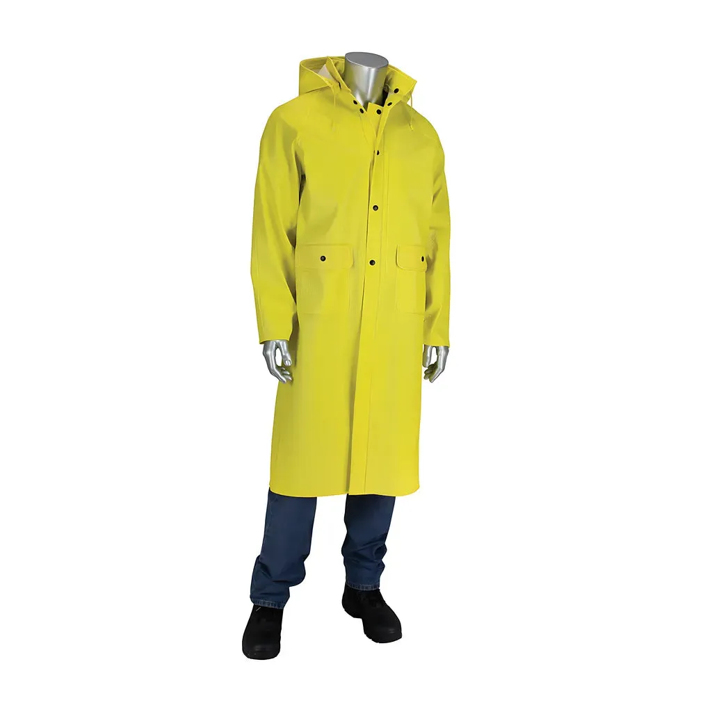 Falcon 201-650C/5X Ribbed PVC 48" Jacket with Hood - 0.65 mm
