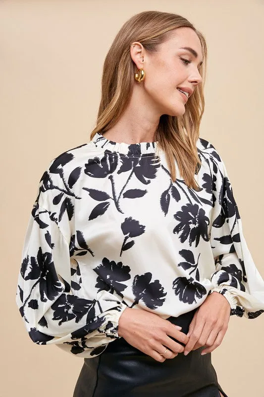 Floral Printed Long Sleeve Blouse