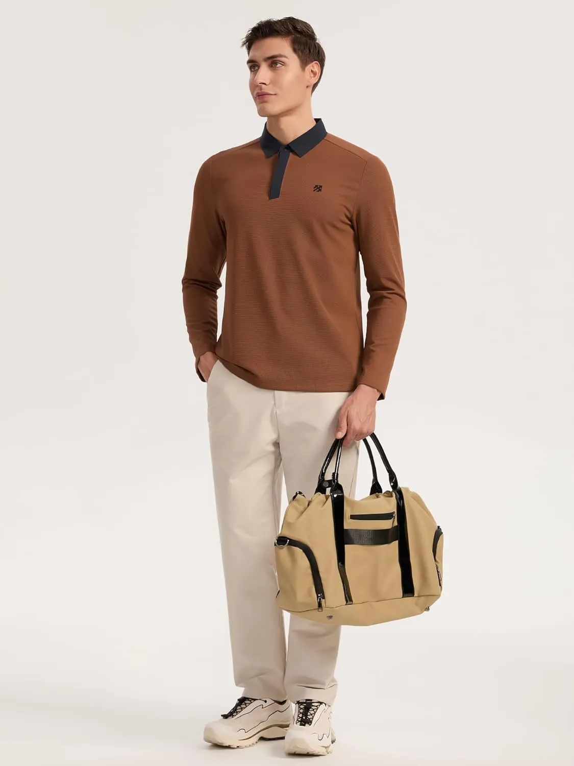 Golf Shirts for Men Moisture Wicking Soft Athletic Long Sleeve Polo Shirts Business Casual