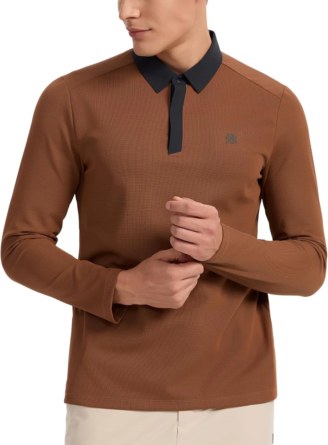 Golf Shirts for Men Moisture Wicking Soft Athletic Long Sleeve Polo Shirts Business Casual