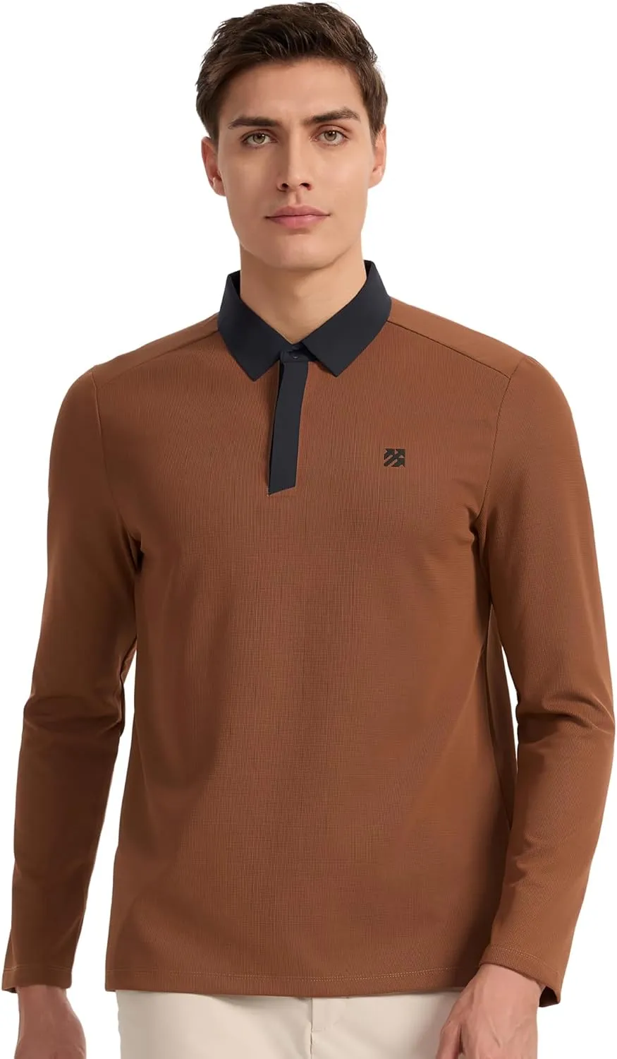 Golf Shirts for Men Moisture Wicking Soft Athletic Long Sleeve Polo Shirts Business Casual