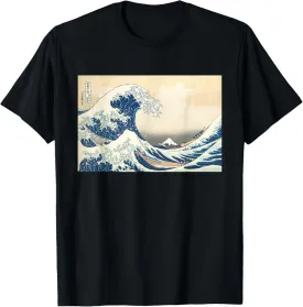 Great Wave Off Kanagawa Katsushika Hokusai Surfing Ocean T-Shirt