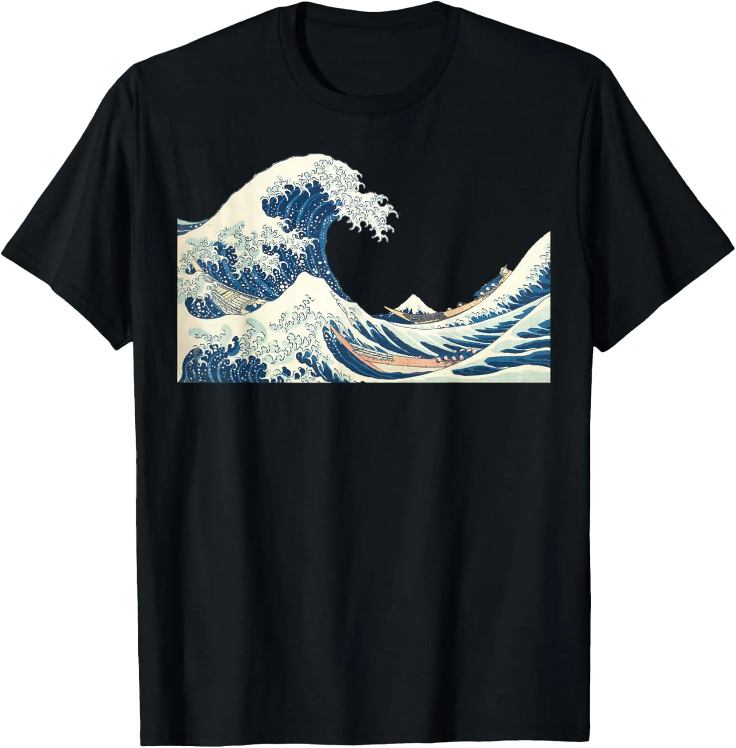 Great Wave Off Kanagawa Katsushika Hokusai Surfing Ocean T-Shirt