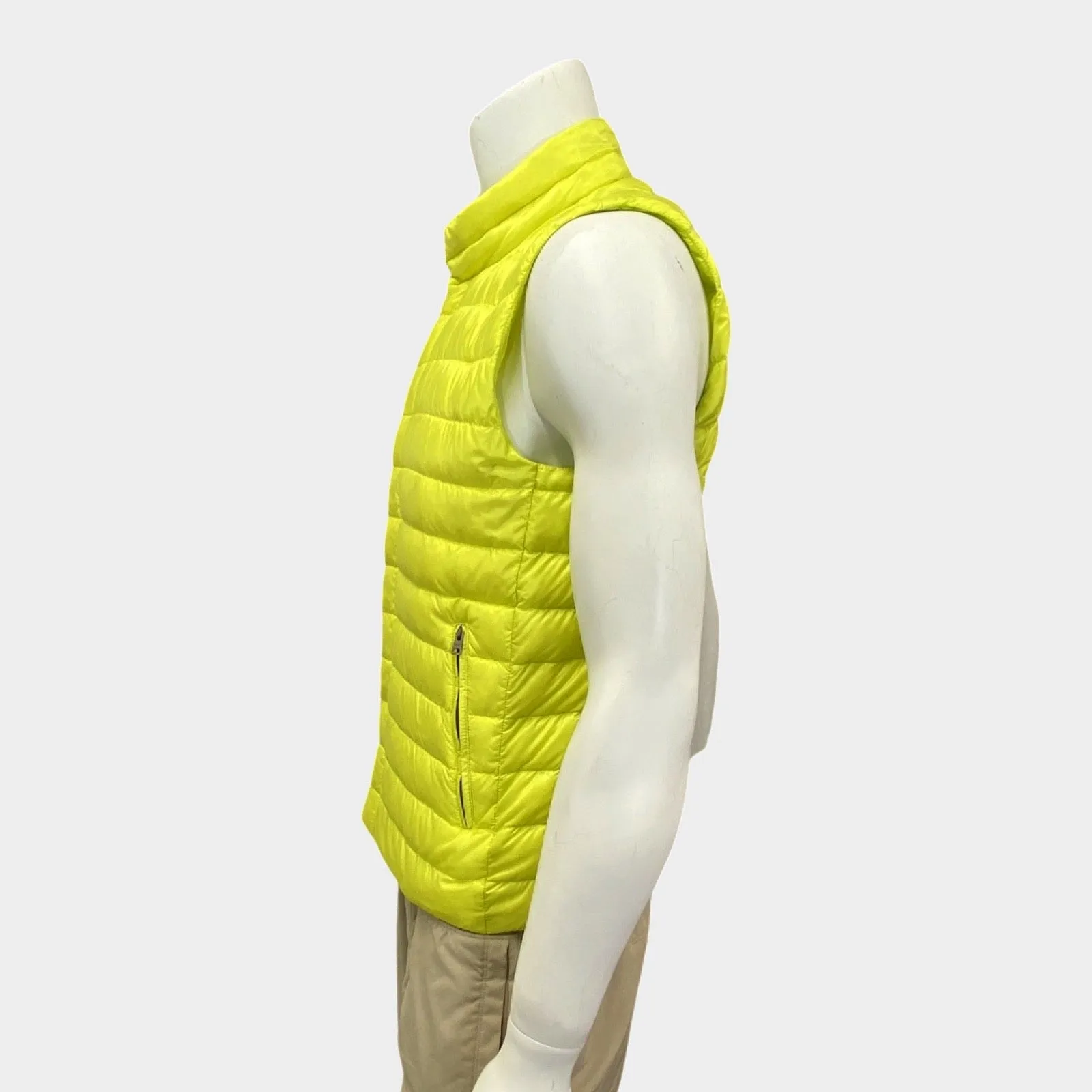 Herno men's acid yellow light puffer vest