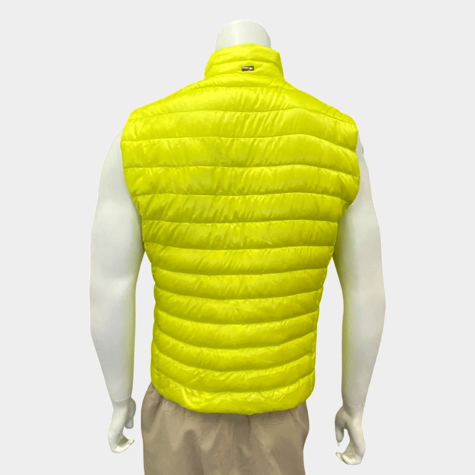 Herno men's acid yellow light puffer vest