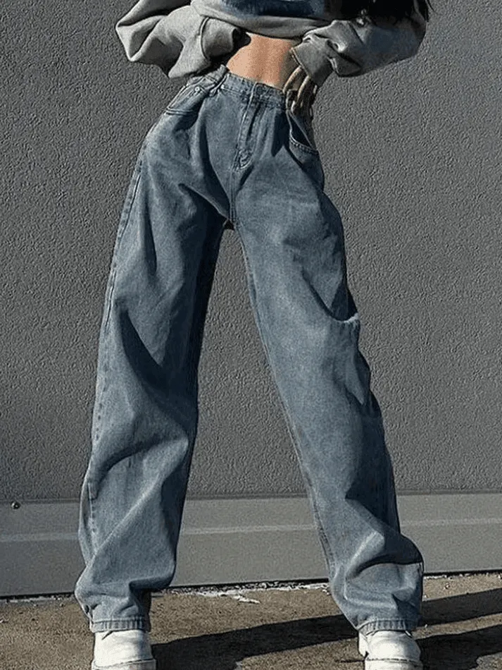 High Waist Relaxed Boyfriend Jeans