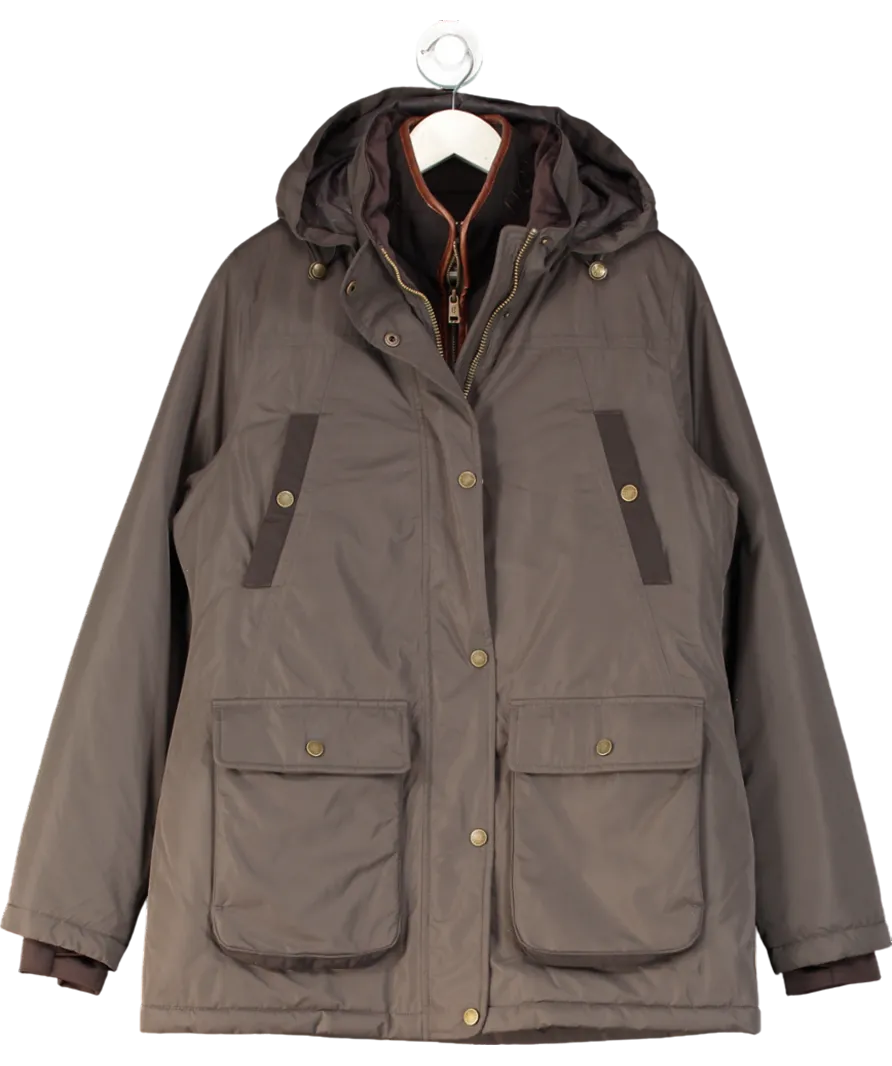 Holland Cooper Khaki Stamford Coat With Inner Removeable Fleece Gilet UK M