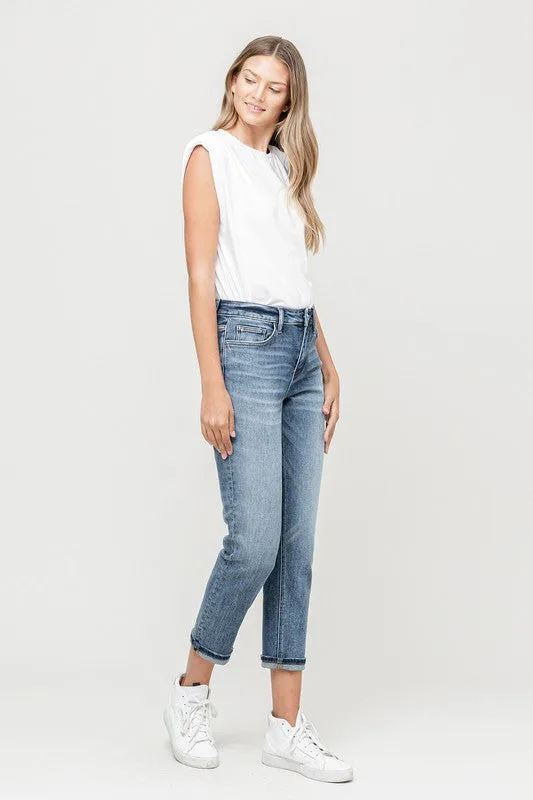Jeans - "Vervet" Cuffed Stretch Boyfriend