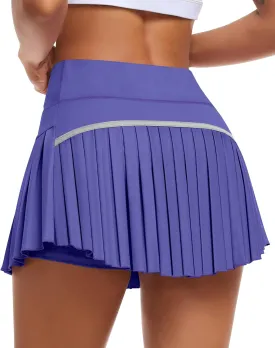 JoyGirl Womens Pleated Tennis Skirt with Shorts High Waisted Golf Skort Mini Skirt Workout Skirt Athletic Skorts with Pockets