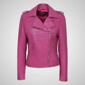 KATE-2 Ladies Biker Style Fashion Leather Jacket