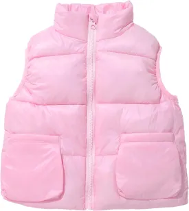 Kids Puffer Vest Lightweight Waterproof Sleeveless Zip Up Outwear for Boys Girls