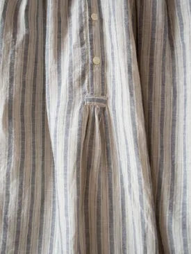 Linen Balloon Striped Shirt