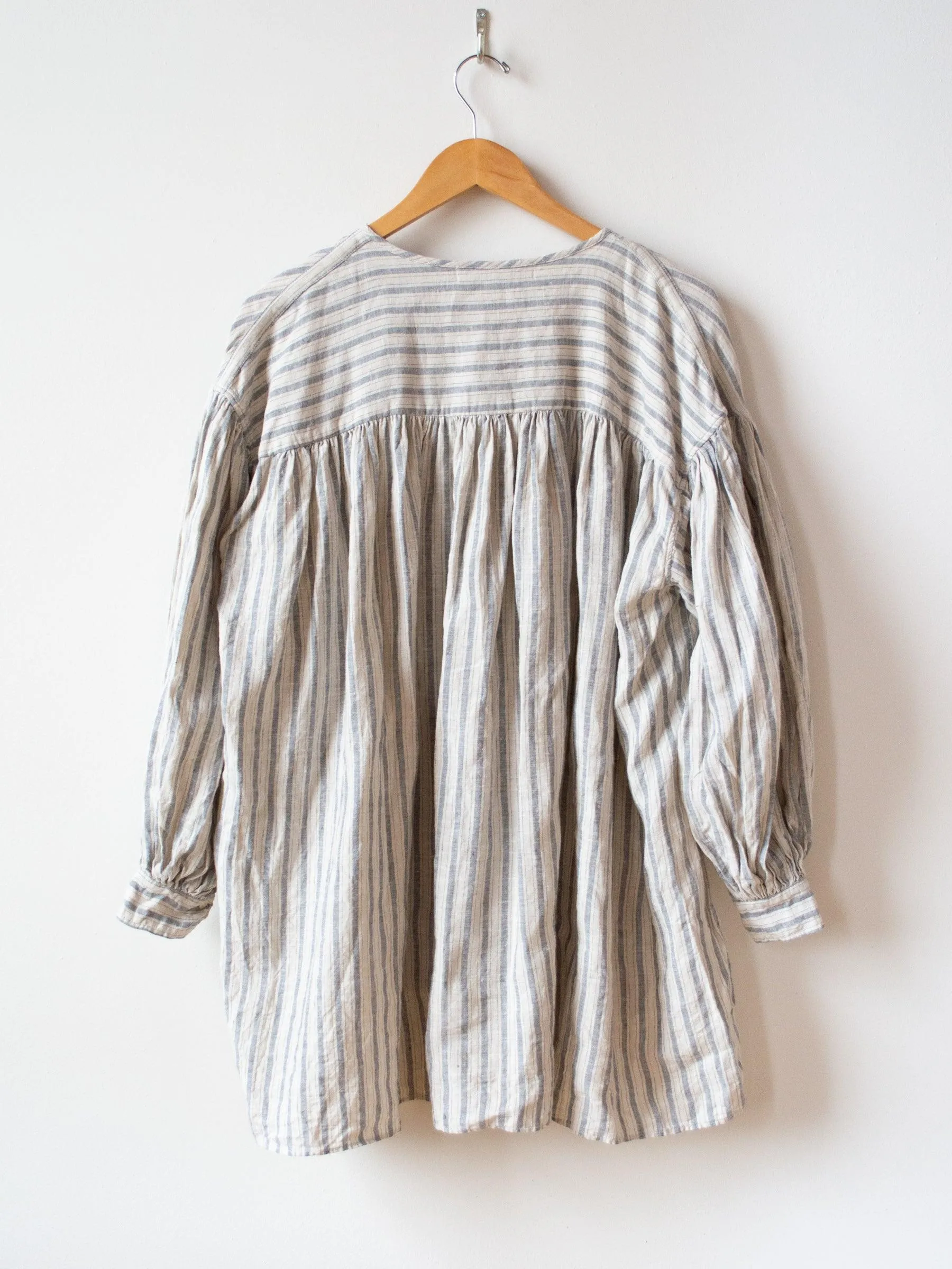 Linen Balloon Striped Shirt