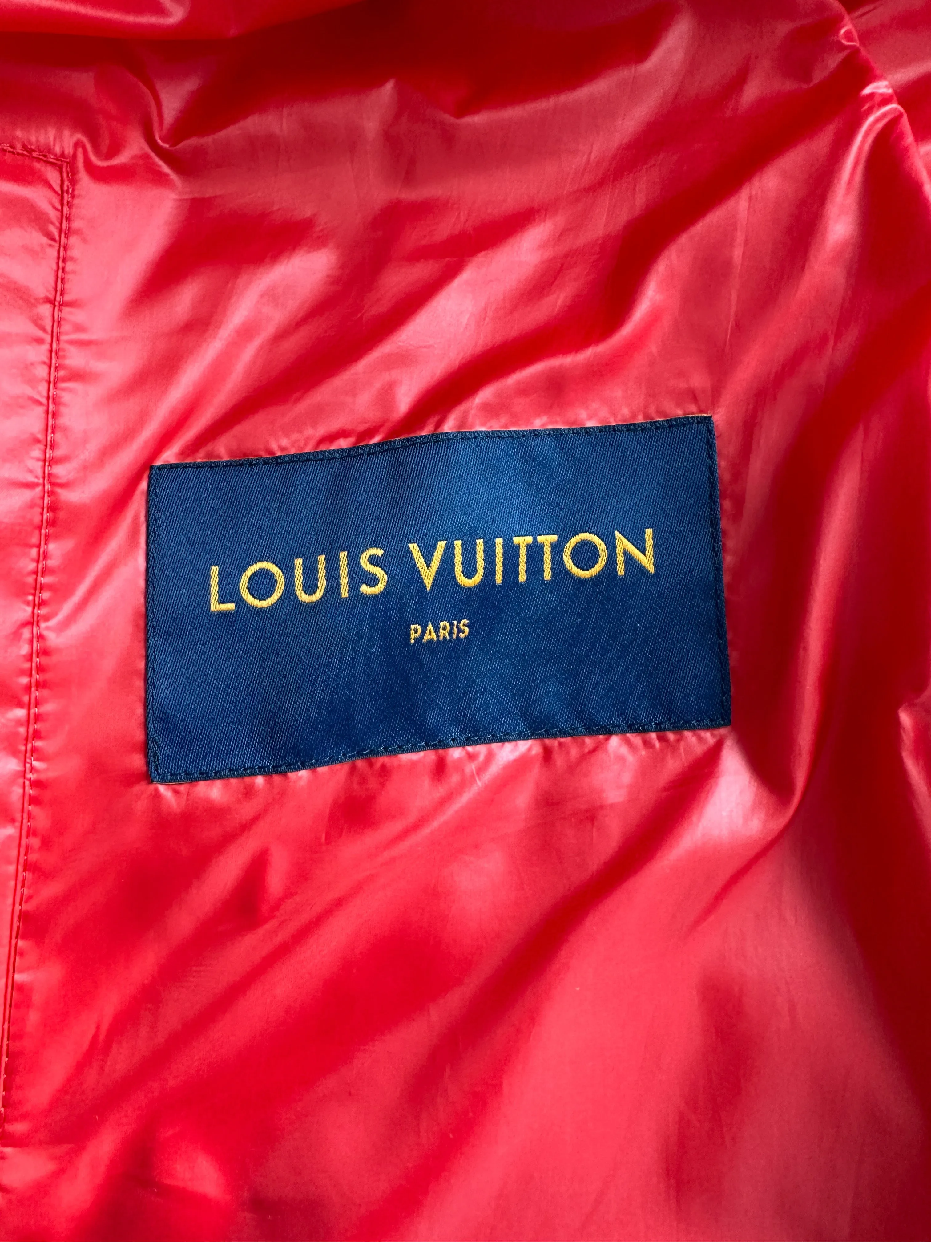 Louis Vuitton Red Flower Monogram Puffer Vest