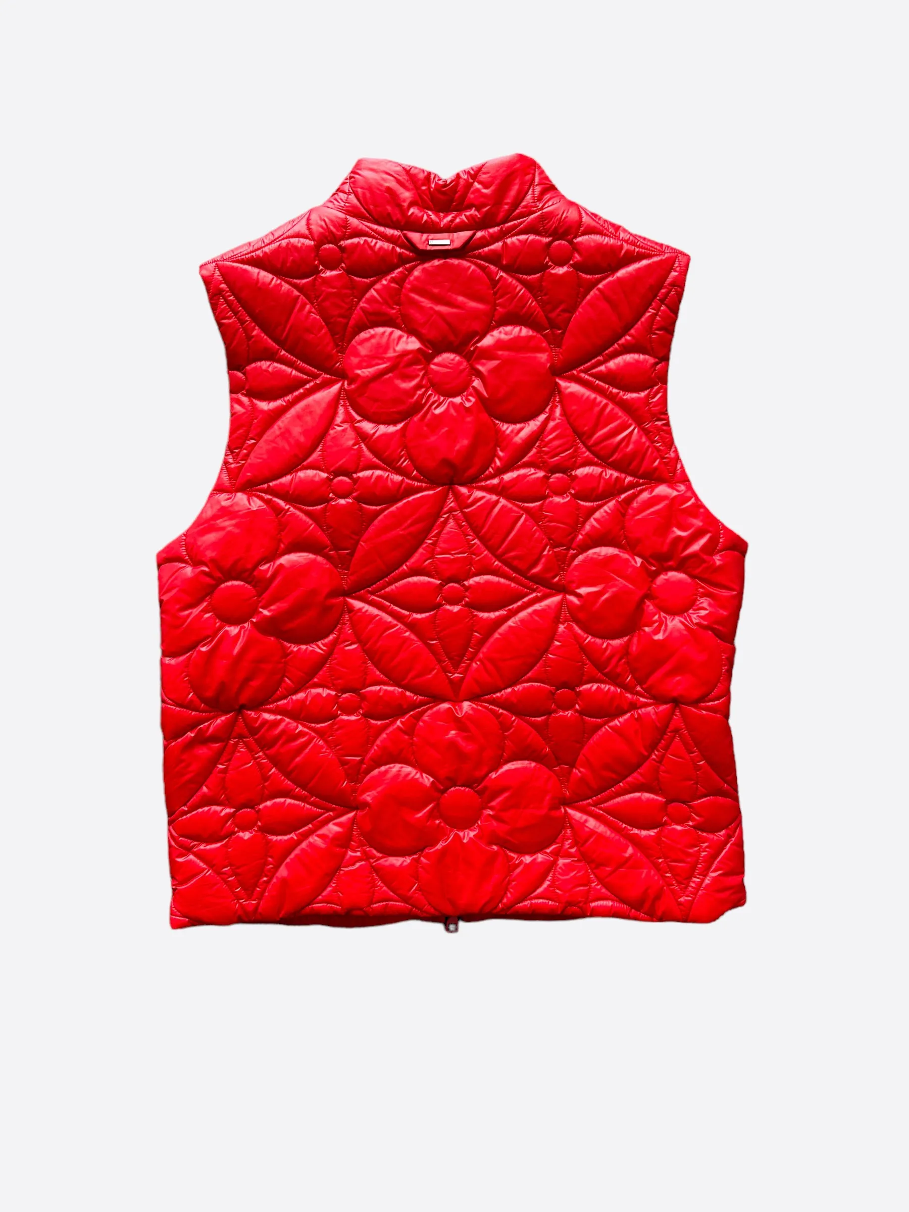 Louis Vuitton Red Flower Monogram Puffer Vest