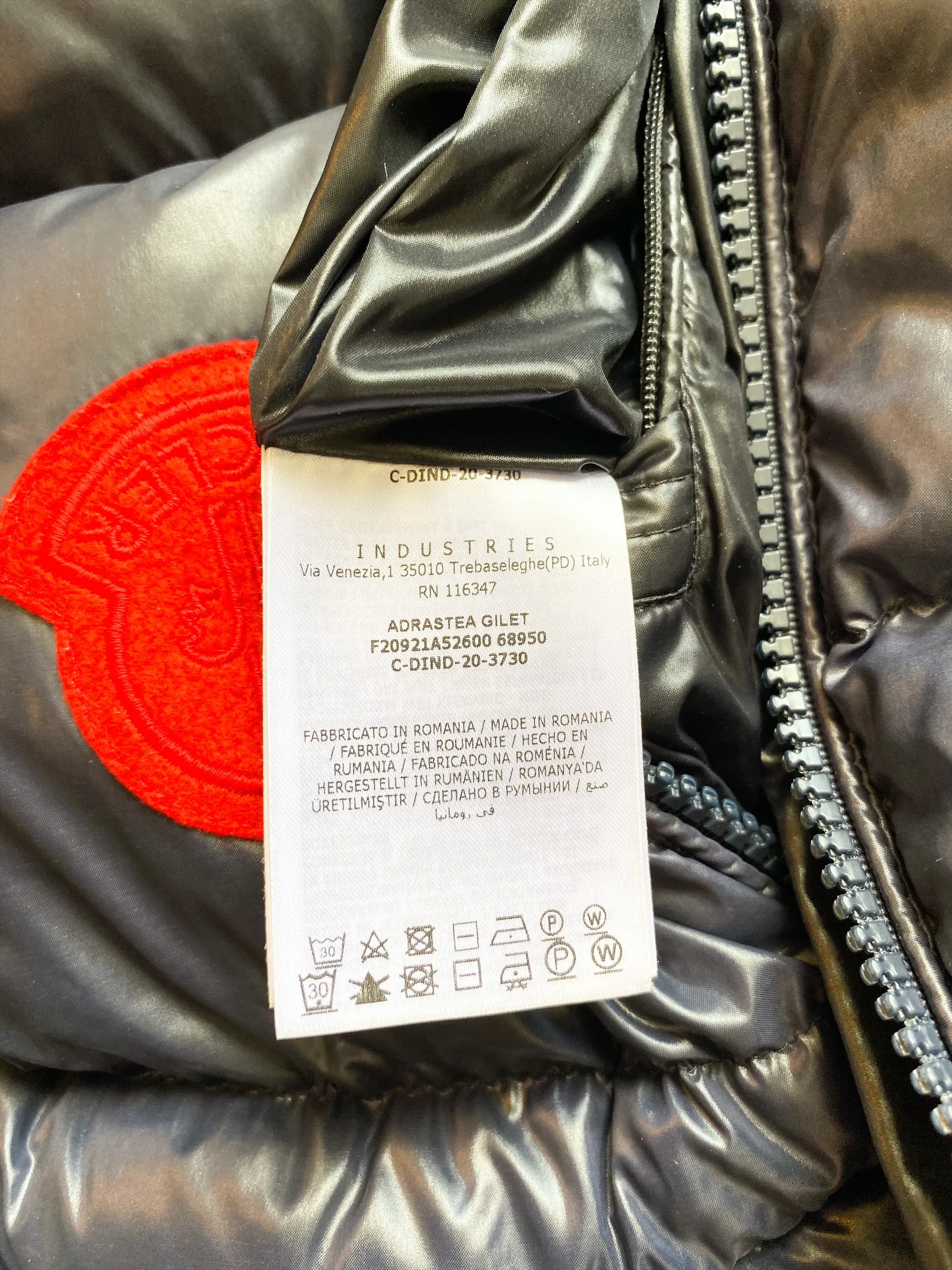 Moncler Black Tib Puffer Vest