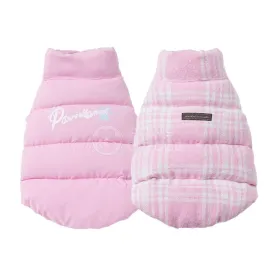 PAWSMOMENT™ Reversible Plaid Puffer Vest- Pink