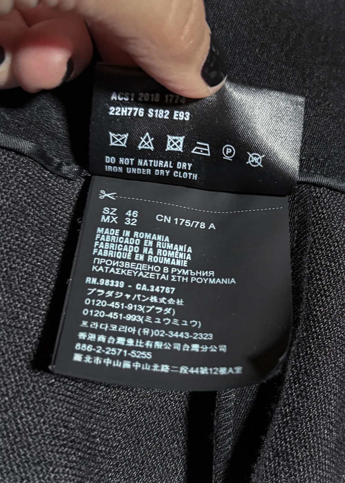 Prada 2018 Black Belted Trousers