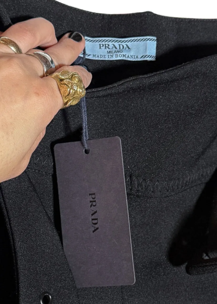 Prada 2018 Black Belted Trousers