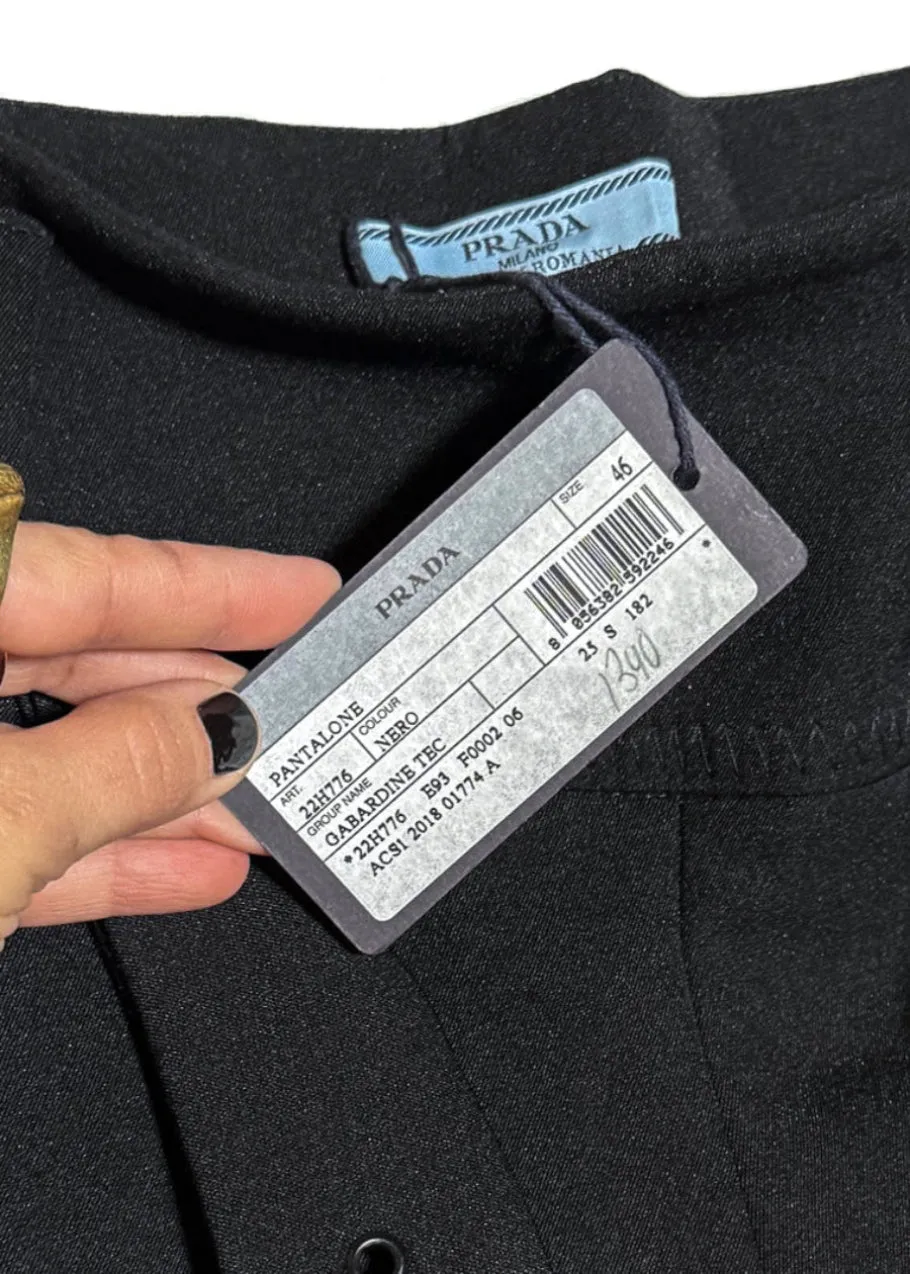 Prada 2018 Black Belted Trousers