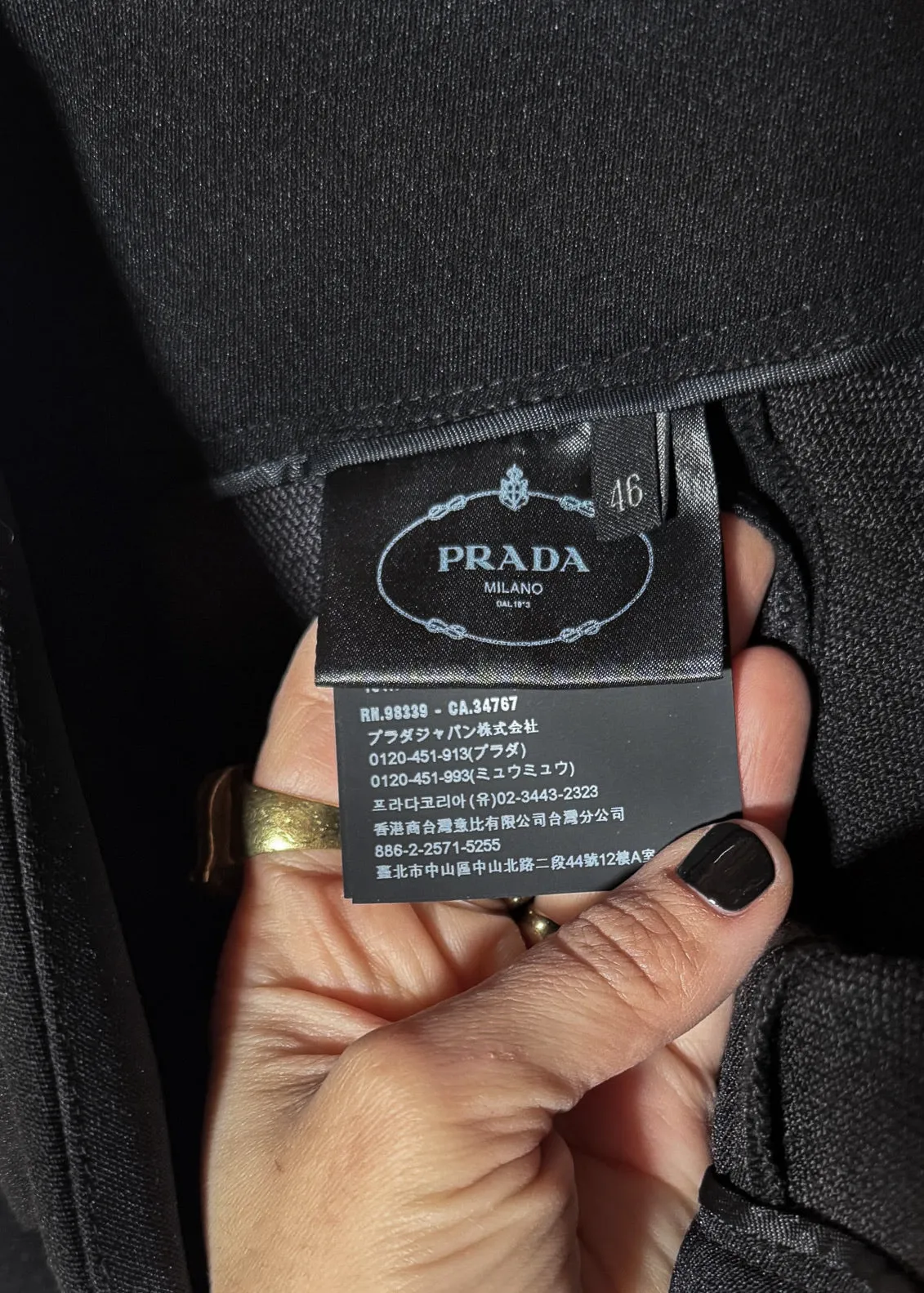 Prada 2018 Black Belted Trousers