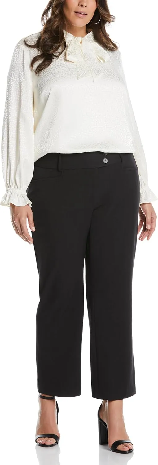 Rafaella Women's Plus Size Curvy Fit Boot Cut Pant