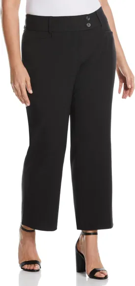 Rafaella Women's Plus Size Curvy Fit Boot Cut Pant