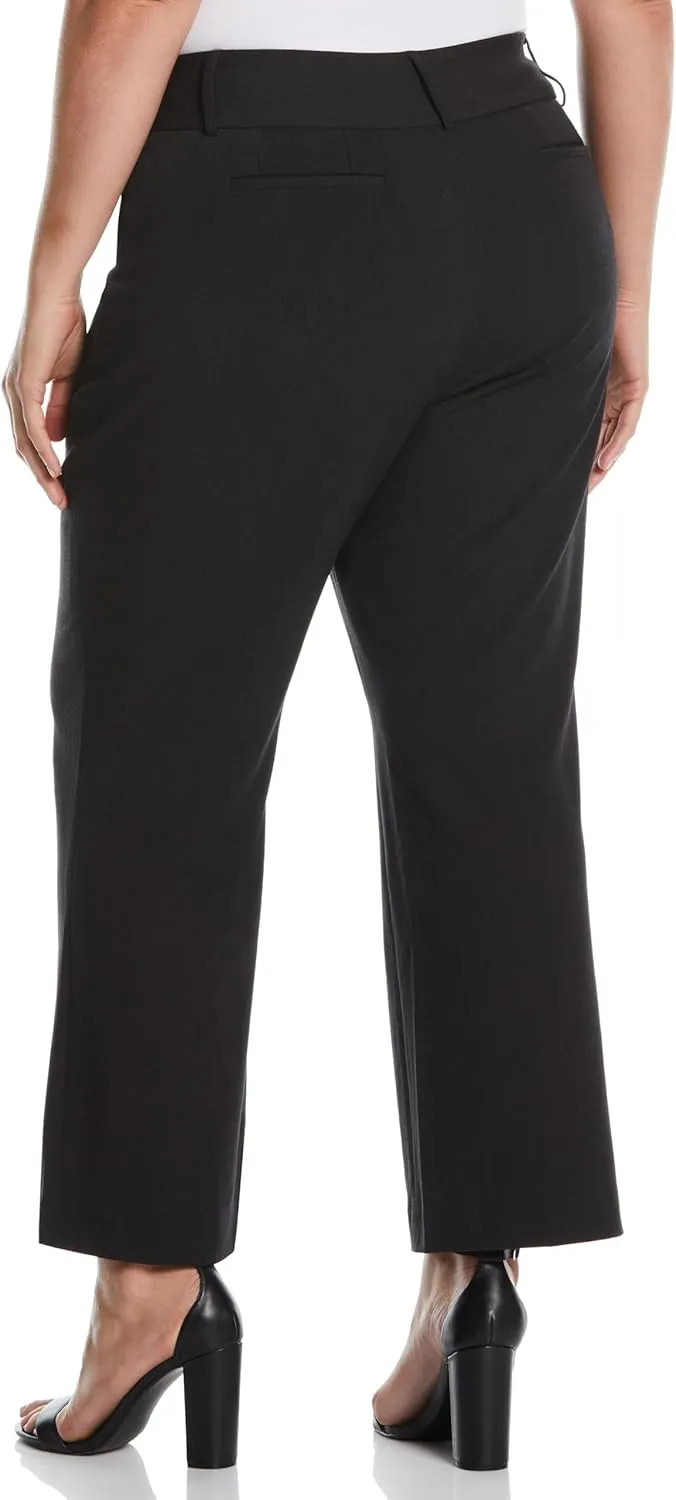 Rafaella Women's Plus Size Curvy Fit Boot Cut Pant