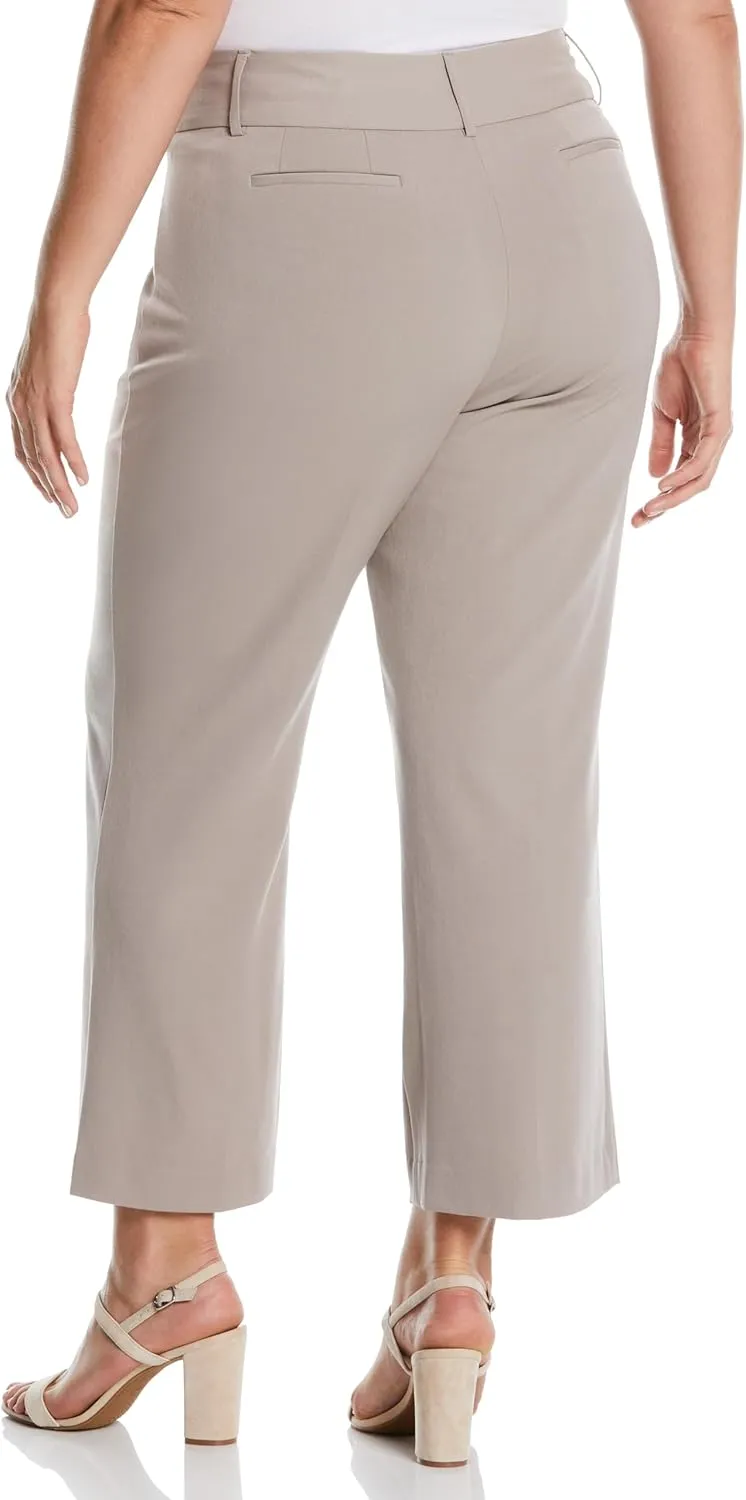 Rafaella Women's Plus Size Curvy Fit Boot Cut Pant