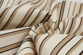 Striped Cotton Gabardine for Jackets and Bottoms - One Way Stretch