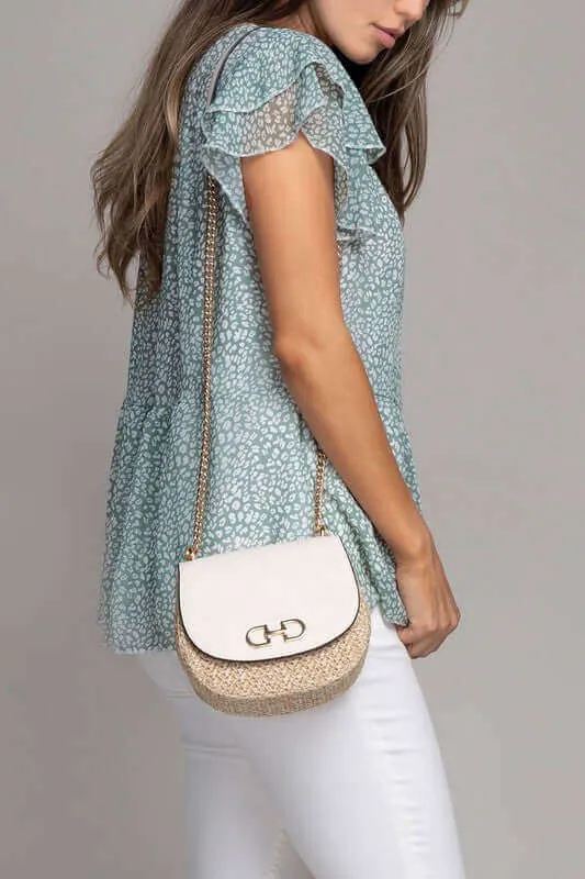 Stylish Tiered Chiffon Blouse in Leopard Print