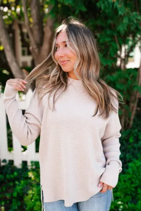 That Girl Oversized Waffle Knit Sweater
