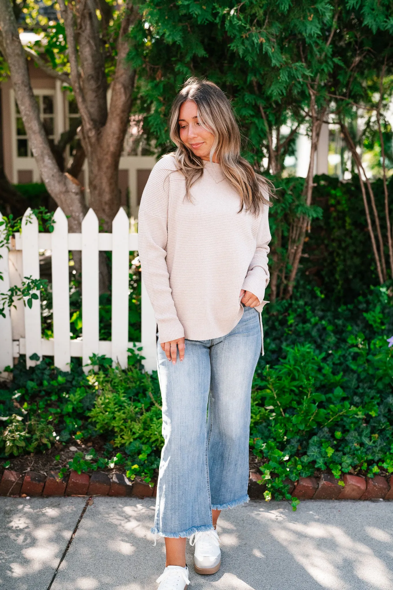 That Girl Oversized Waffle Knit Sweater