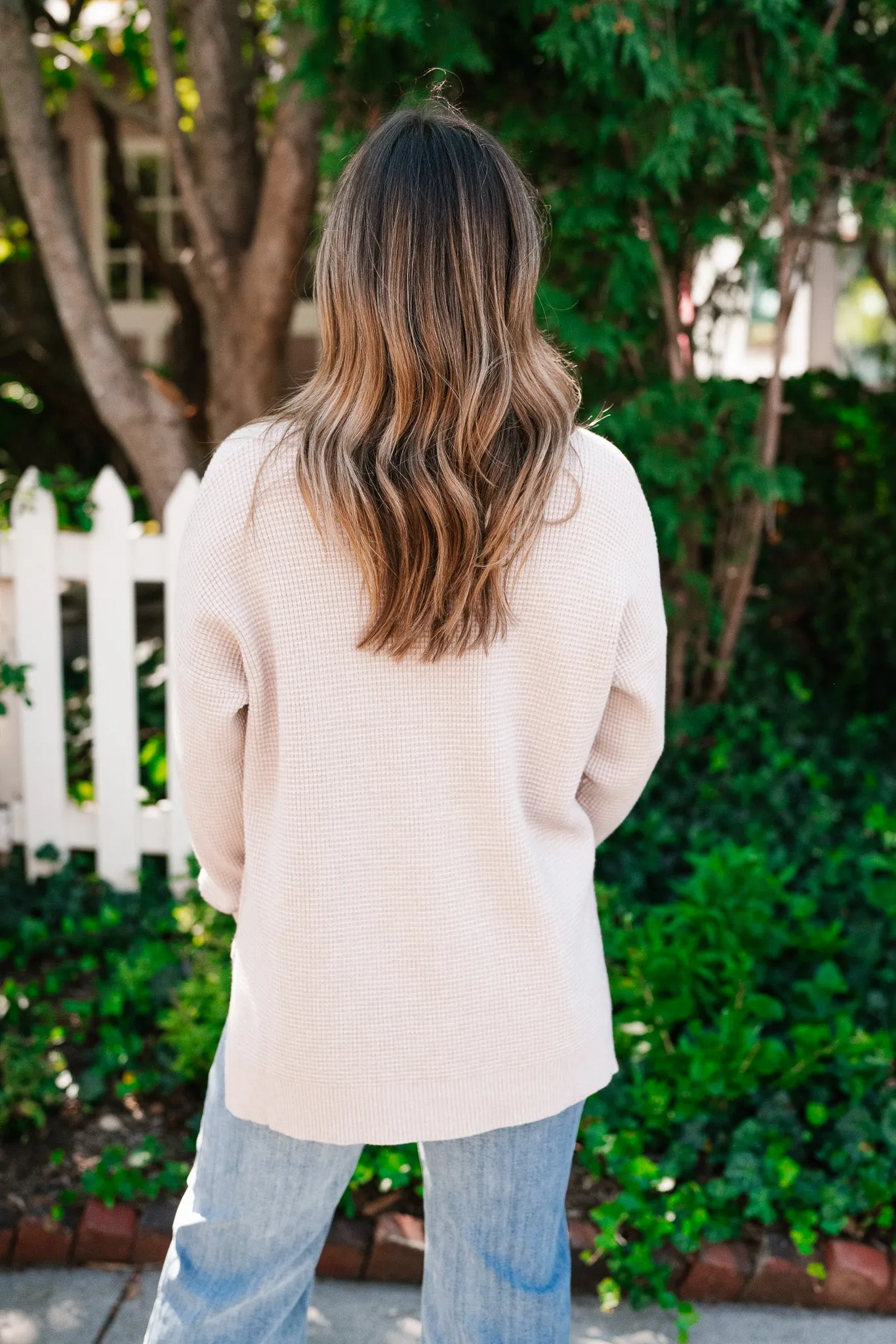 That Girl Oversized Waffle Knit Sweater